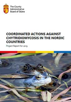 Framsida rapporten Actions against chytridiomycosis