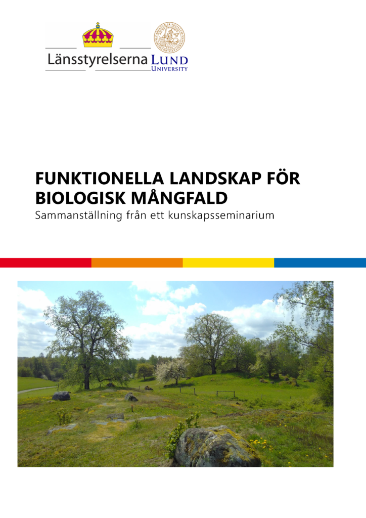 Framsida rapport funktionella landskap landbaserade miljöer