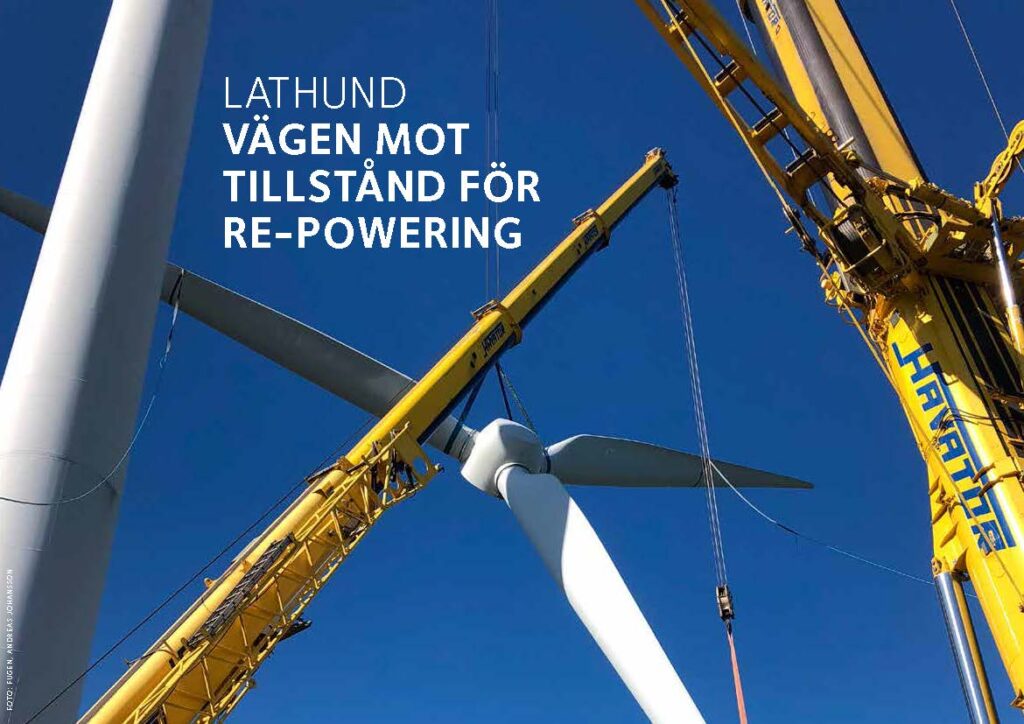 Framsida broschyren Lathund - vägen mot tillstånd för repowering, samt länk till broschyren (pdf)