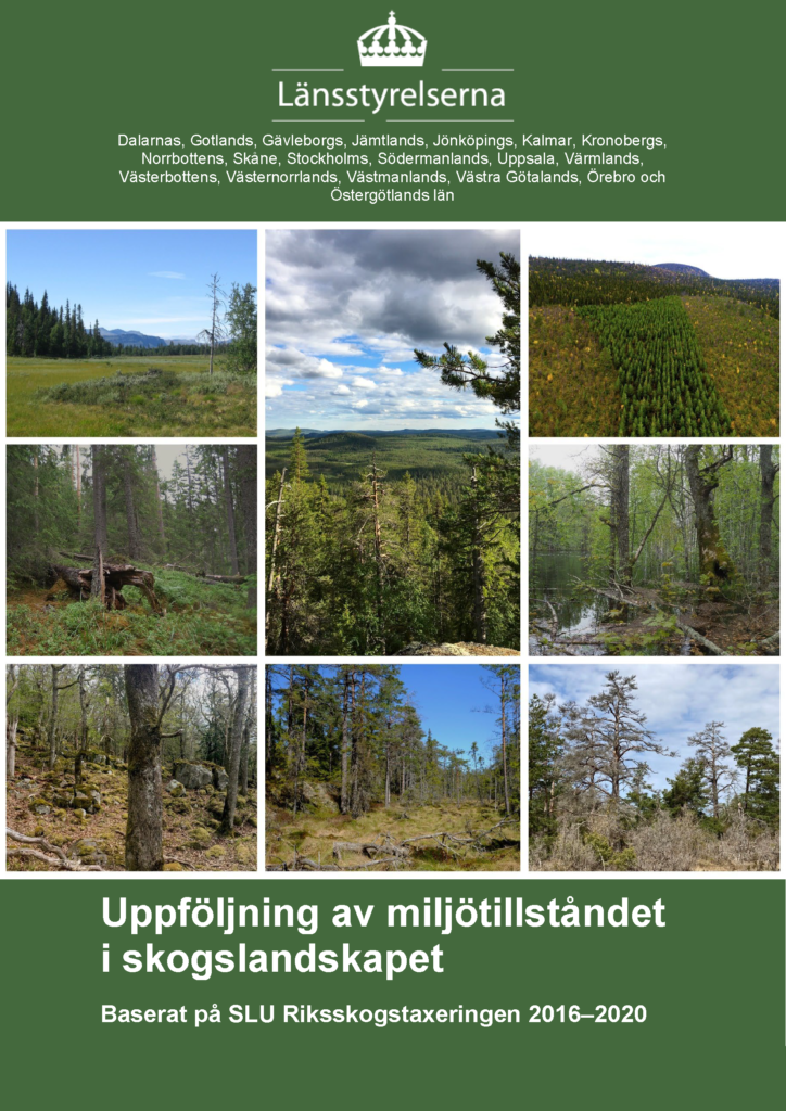 Framsida av rapport Uppföljning av miljötillståndet i skogslandskapet