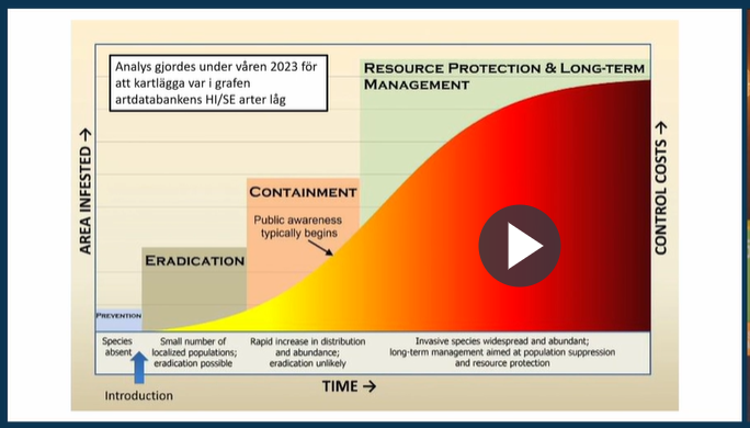 Stillbild från webbinarium om invasiva arter